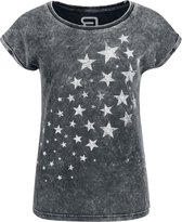ROUGE T-shirt gris ROCK-ENGINEERED DESIGN avec imprimé étoiles et lavage individuel Femme - M