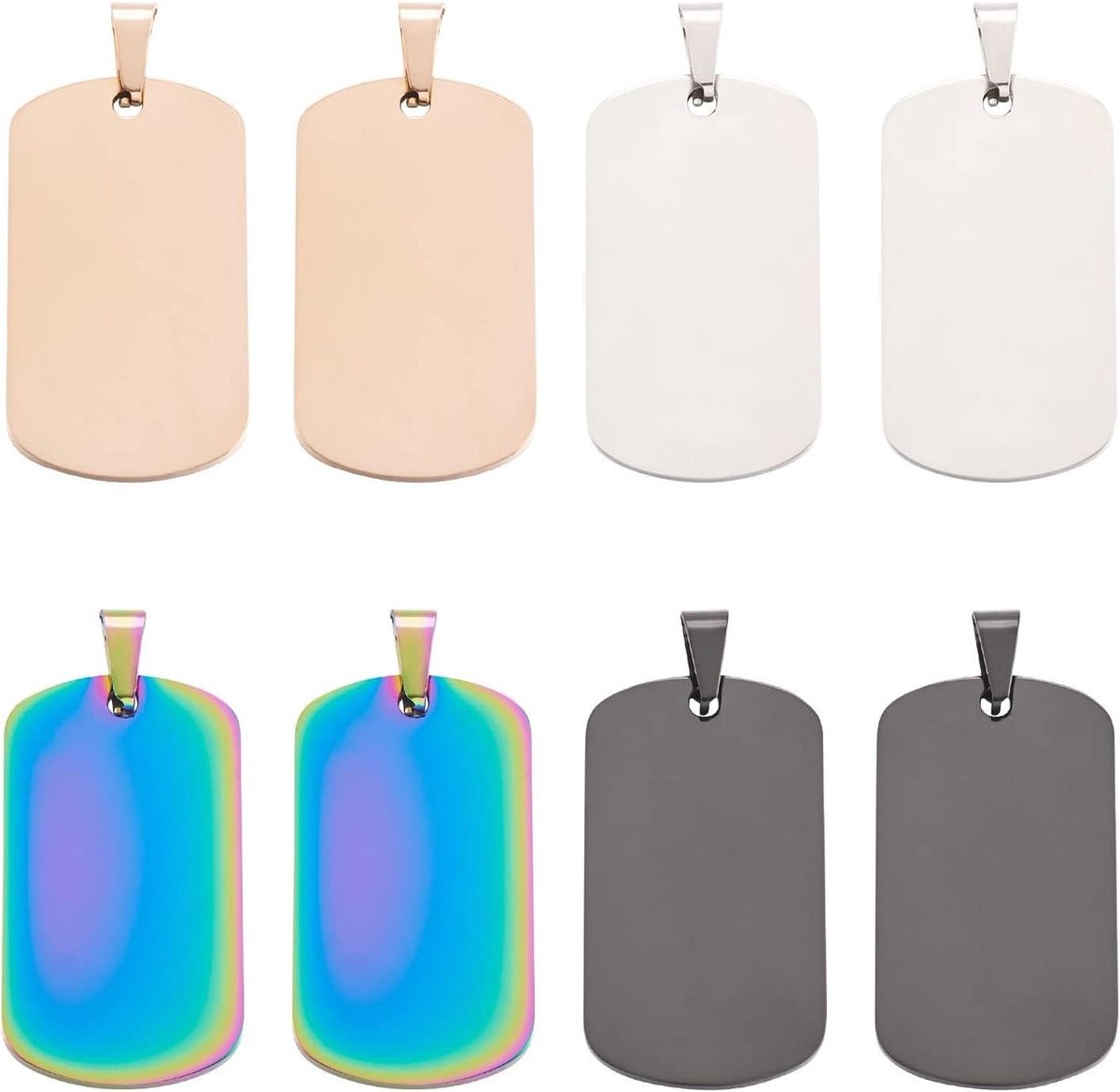 Personaliseerbare dierenpenning van roestvrij staal - Hondenpenning met gegraveerde naam voor ketting - Huisdier identiteitshanger met charme - Unieke sieraden toevoegen aan de halsband van je huisdier!