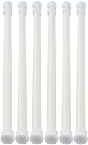 Tringle à vêtements - Barre télescopique sans perçage - 6 pièces - Wit - 40-70 cm
