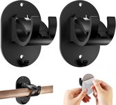 Supports de tringle à rideaux autocollants - sans perçage - lot de 2