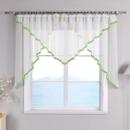 Witte voile, halftransparante gordijnen met plooiband en loodbandsluiting, luchtig, modern en duurzaam voor elk raam, gordijnen en gordijnsystemen online winkel (130 x 400 cm (HxB