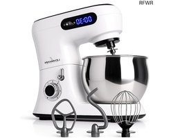 RFWR® 2300W Keukenmachine met Elektronisch Display en 5L Stalen Kom