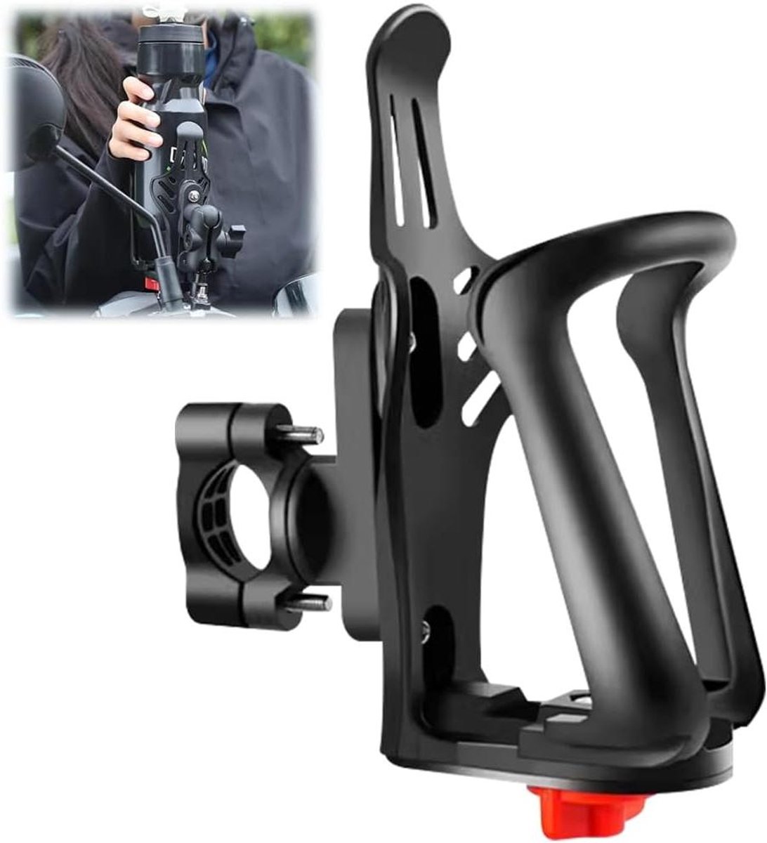 Allecto Plus - Flessenhouder voor fiets en motorfiets - Bidonhouder voor frame en stuur - Fietsflessenhouder voor MTB, racefiets, scooter en kinderwagen
