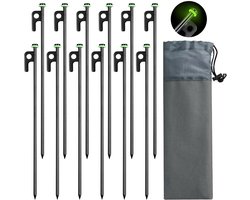 YONO Tentharingen 30cm Metaal - Haringen Tent Kamperen en Survival - Grondpennen Aluminium - 12 Stuks