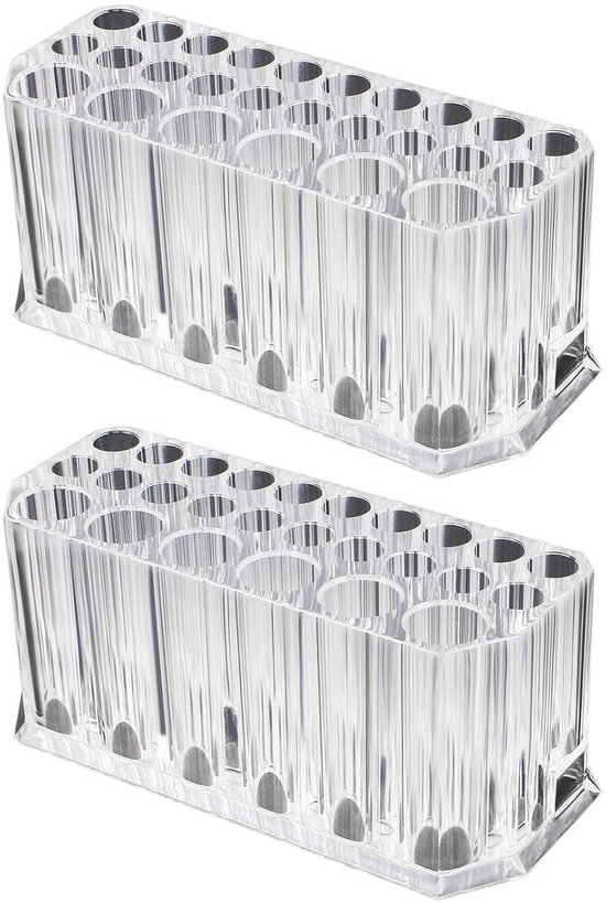 Foto: Transparante make upkwasthouders organizer met 26 vakken 2 stuks acryl