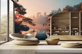 Peel & stick Fotobehang - Tranquil Dawn Reflections - 250x200 centimeter