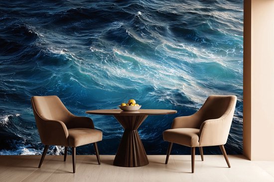 Vliesbehang Fotobehang - Whispering Ocean Waves At Dusk - 250x50 centimeter