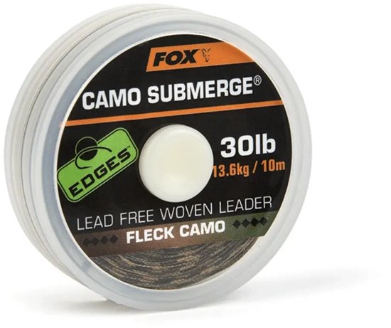 Fox Edges Submerge Camouflage Lead Free Woven Leader - 50lb - 10m - Camouflage van Fox — afbeelding 5