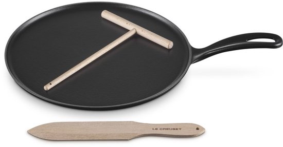 Le Creuster Gietijzeren pannenkoekpan - Mat Zwart - 27cm