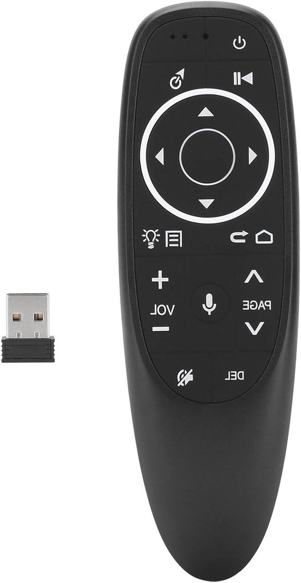 Universele afstandsbediening met 2.4G draadloze muis-gyroscoop voor laptop en smart TV - spraakinvoer ondersteuning