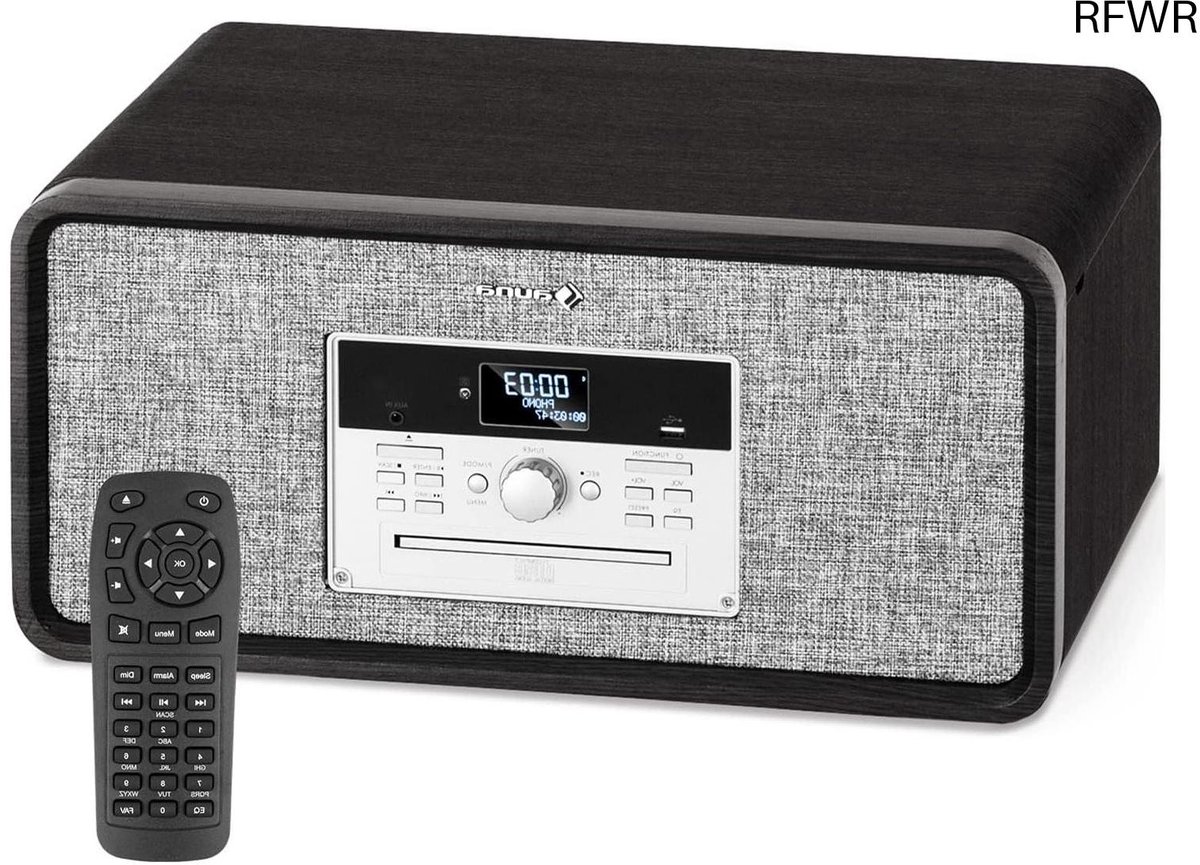RFWR® Moderne Platenspeler met Bluetooth, CD-speler en USB - Veelzijdige Vinylspeler met Hoogwaardig Geluid