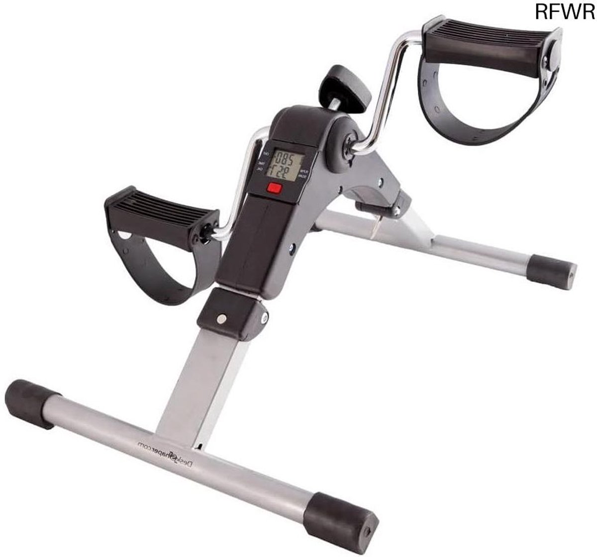 RFWR® Inklapbare Pedaaltrainer | Mini Bureaufiets met LCD Display | Ideale Fitnessoplossing voor Thuis en Op Kantoor