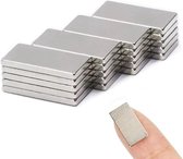 Allecto Plus - Plat Rechthoekige Magnet set van 30 stuks - 20 x 10 x 1 mm - Stenen Magnet - Micro Magneet - Vliegengaas - Magneetbord - Koelkast - Kantoor - Doe-het-zelf