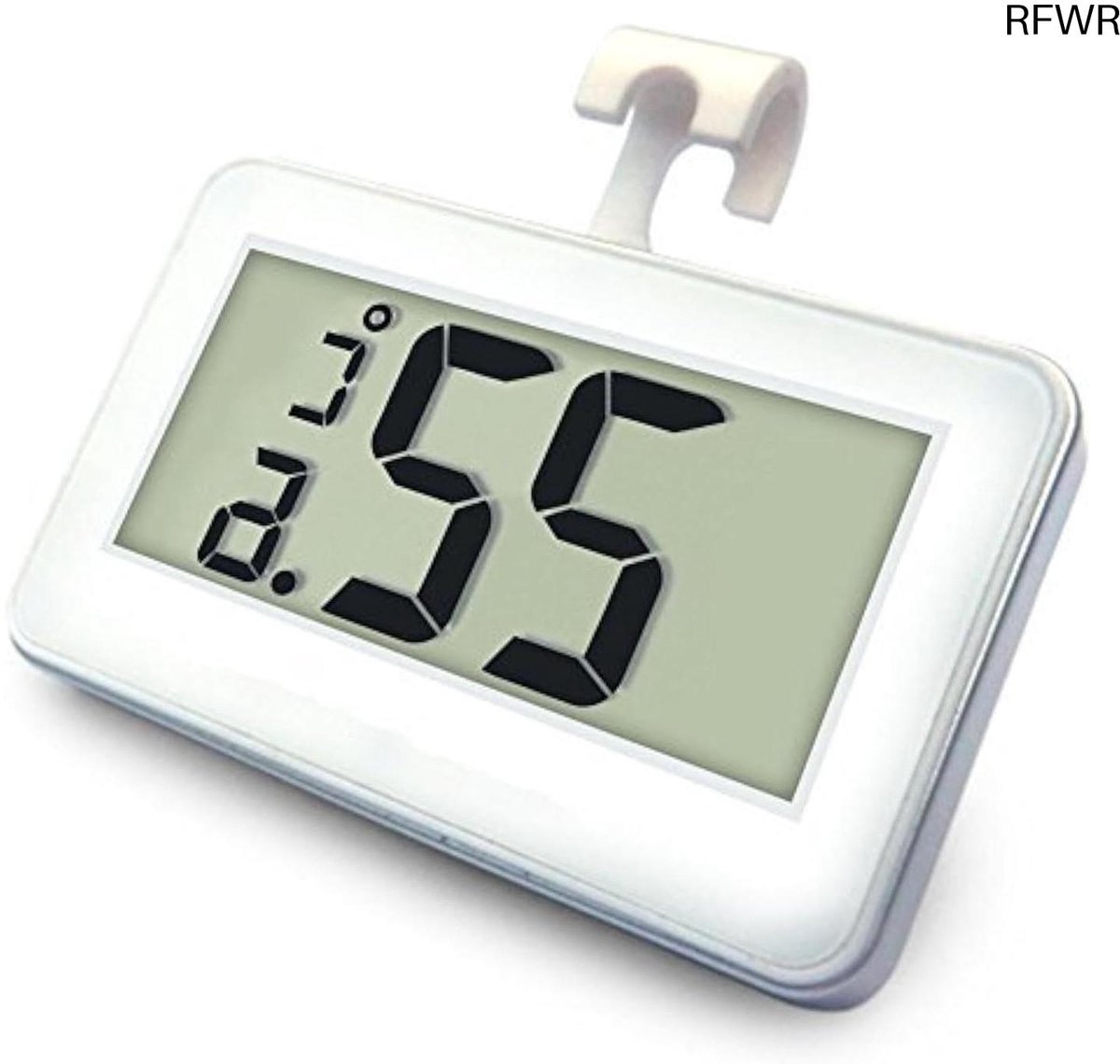 RFWR® Digitale vriezerthermometer met groot LED-display - Draadloze koelkastthermometer en temperatuurmonitor