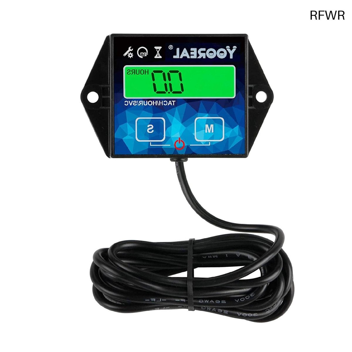 RFWR® Digitale Backlight Tachometer Urenteller met Resetfunctie voor Motoren en Tuinapparatuur