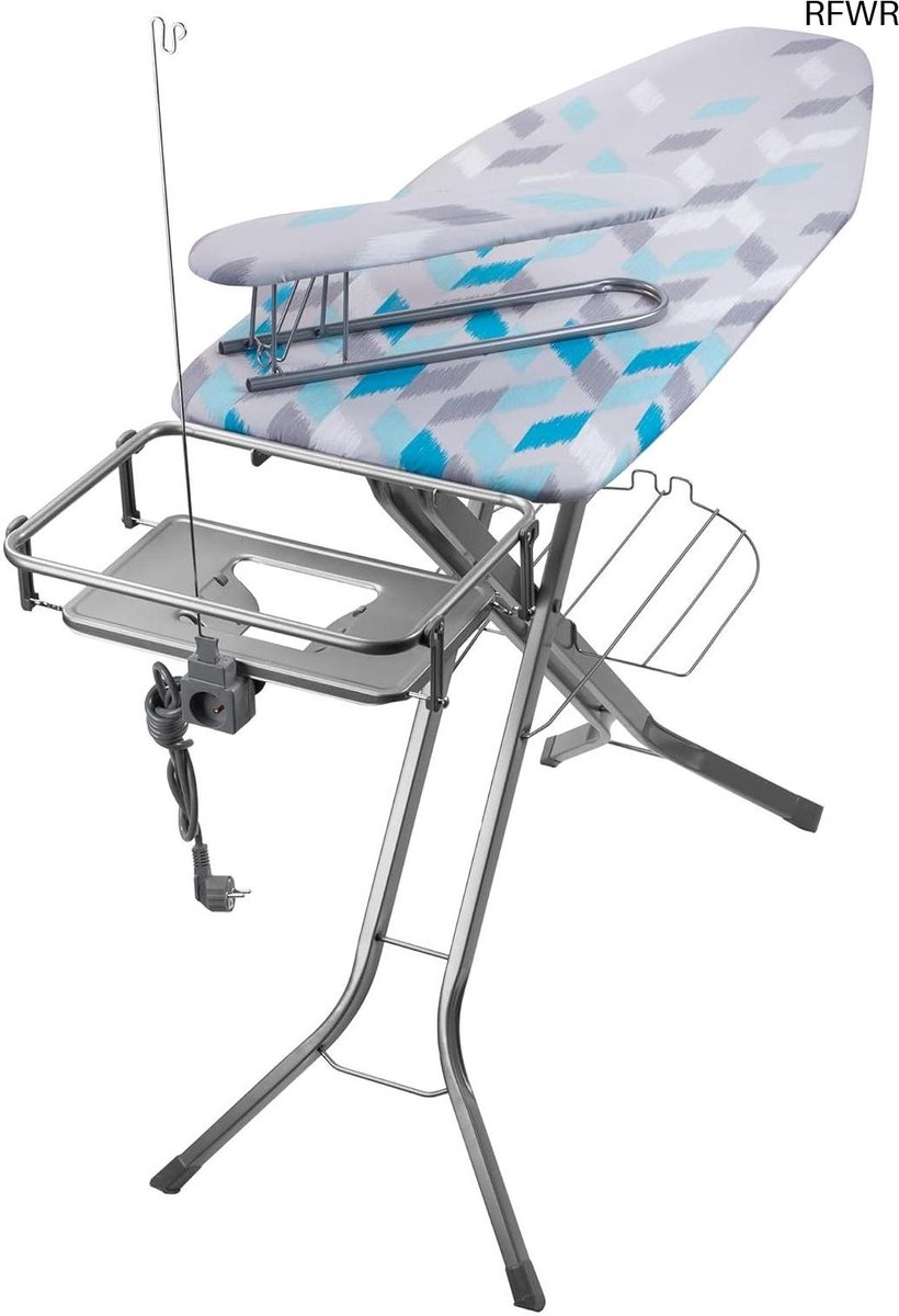 RFWR® Inklapbare strijkplank met stopcontact en mouwstrijkplank - 130 x 48 cm