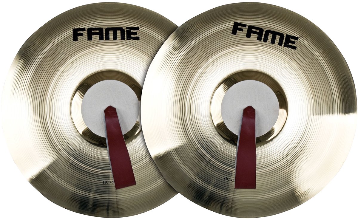 Fame Marching Cymbals 18", Brass - Marching bekken