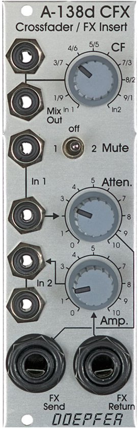 Modular Crossfader Doepfer A-138D Crossfader / FX Insert - Mixer modular synthesizer | bol