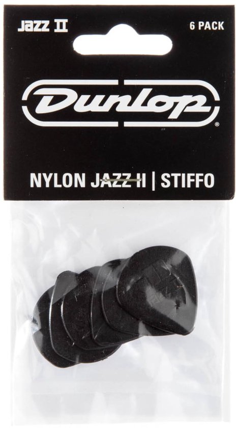 Dunlop Jazz II Plek. 6er-Set zwart 1,18mm - Plectrum set | bol