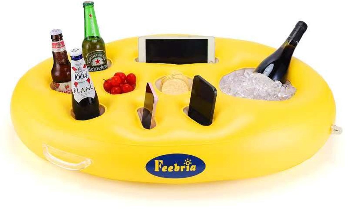 Opblaasbare bekerhouder XXL - multifunctioneel - 1 stuk - 62 x 35 cm