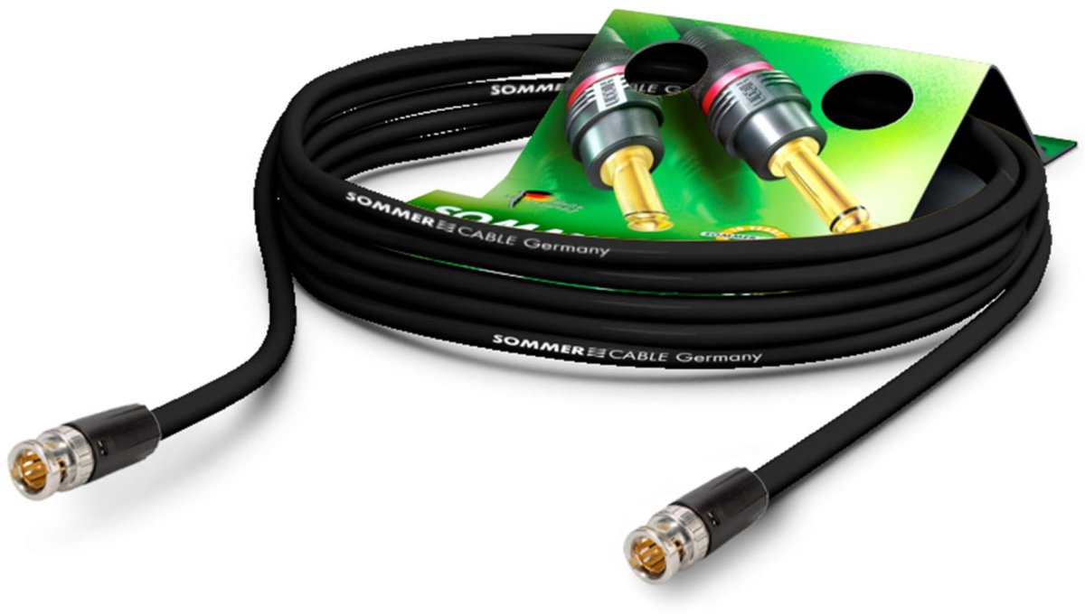 Sommer Cable VTGR-0500-SW-SW Video Aansluitkabel [1x BNC-stekker - 1x BNC-stekker] 5.00 m Zwart