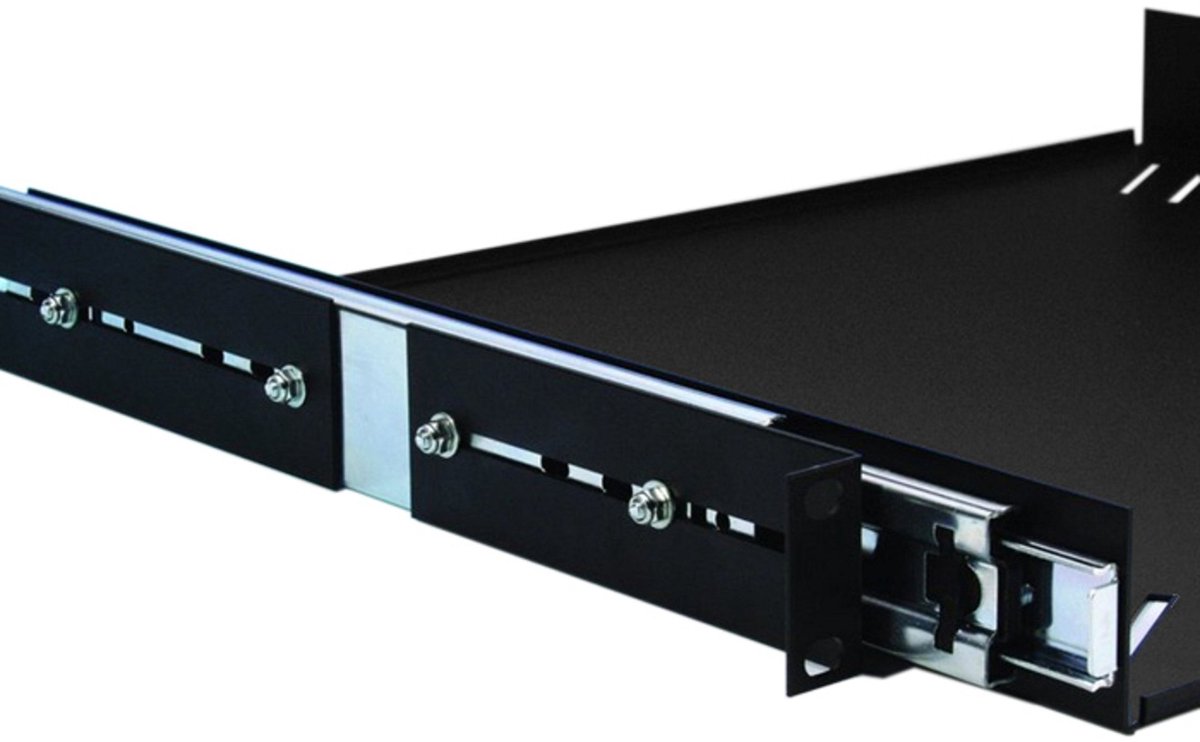 Adam Hall 87556 19" plank 1HE met Auszugsrailn - Overige - Rackaccessoires