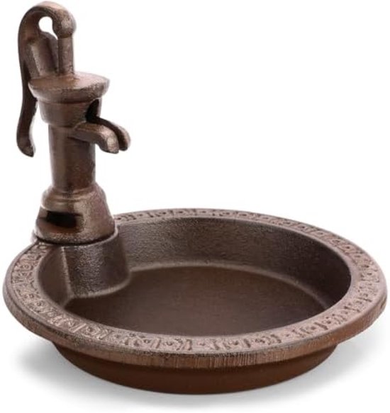 WILDLIFE FRIEND Staande vogelbad, vogelbad, voor in de tuin, waterbak voor vogels, vorstbestendig, van gietijzer voor balkon, tuin, waterschaal, fontein