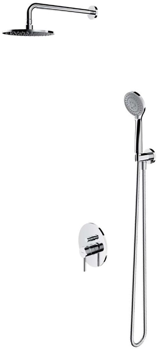 OMNIRES Y - Doucheset met inbouwkraan, met inbouwdeel, diameter 20 cm, 5 jets, chroom SYSY21CR