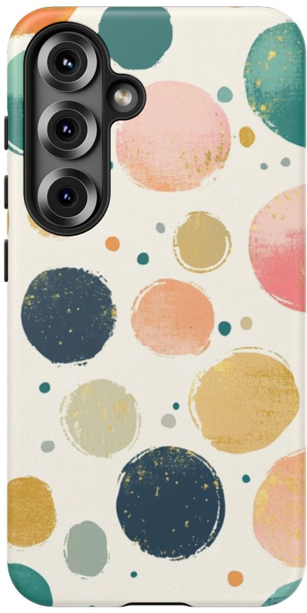 Vrolijk Abstract Stippenpatroon – Telefoonhoesje Geschikt voor Samsung Galaxy S25