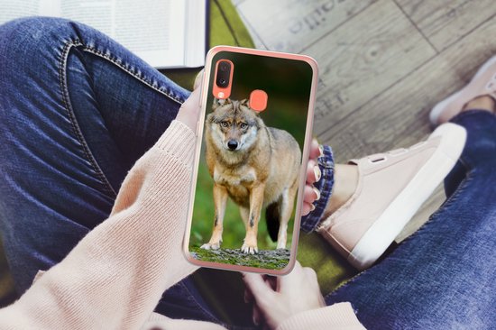Coque Samsung Galaxy A20e - Loup - Asie - Plantes - Coque de téléphone en Siliconen