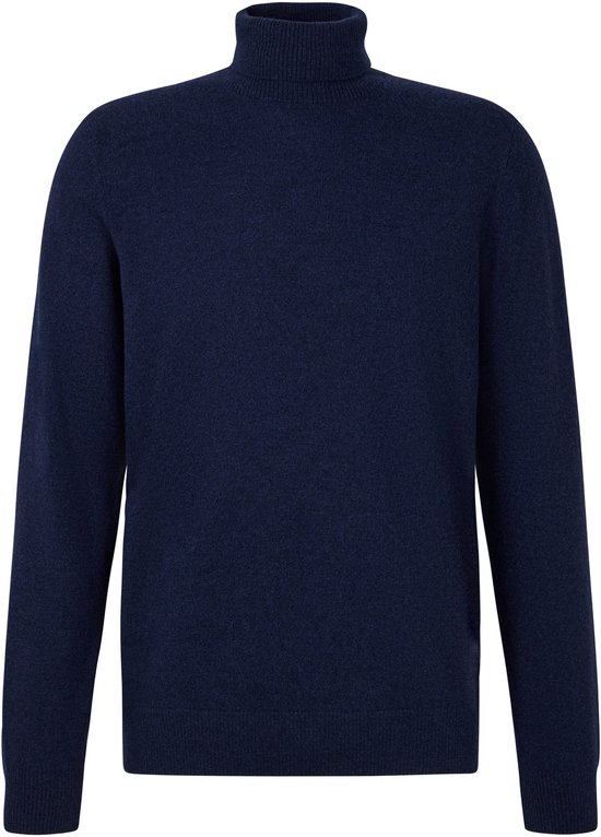 FALKE Favorites Lambswool zacht warm wol coltrui heren blauw - maat M