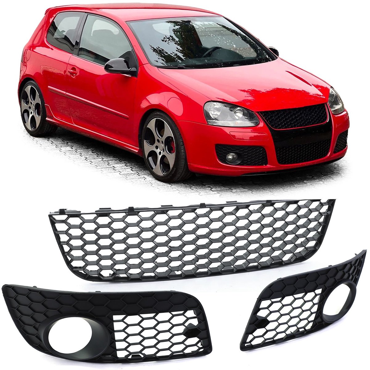 Tropen rooster Grill Set Geschikt Voor Volkswagen Golf 5 GTI Voorbumper