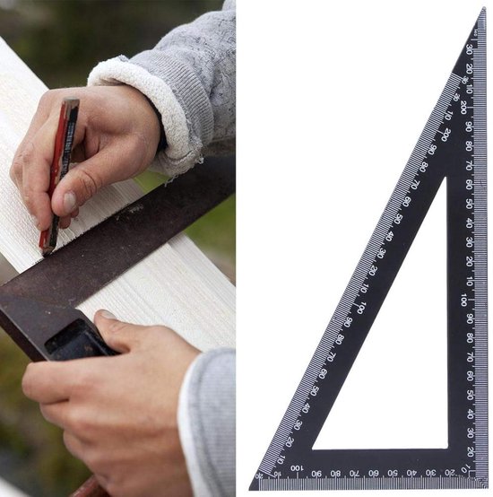Foto: Lightweight carpenter triangle ruler 30 60 degree woodworking for marking lines 120 x 300mm square