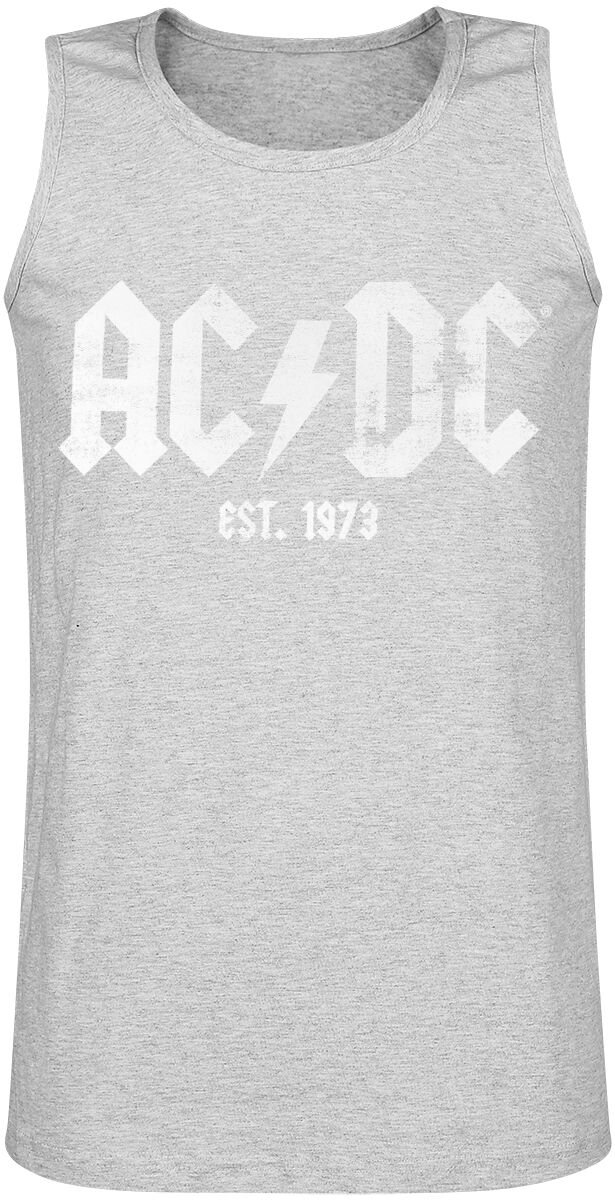 AC/DC Est. 1973 Heren Tanktop - gemêleerd lichtgrijs - S