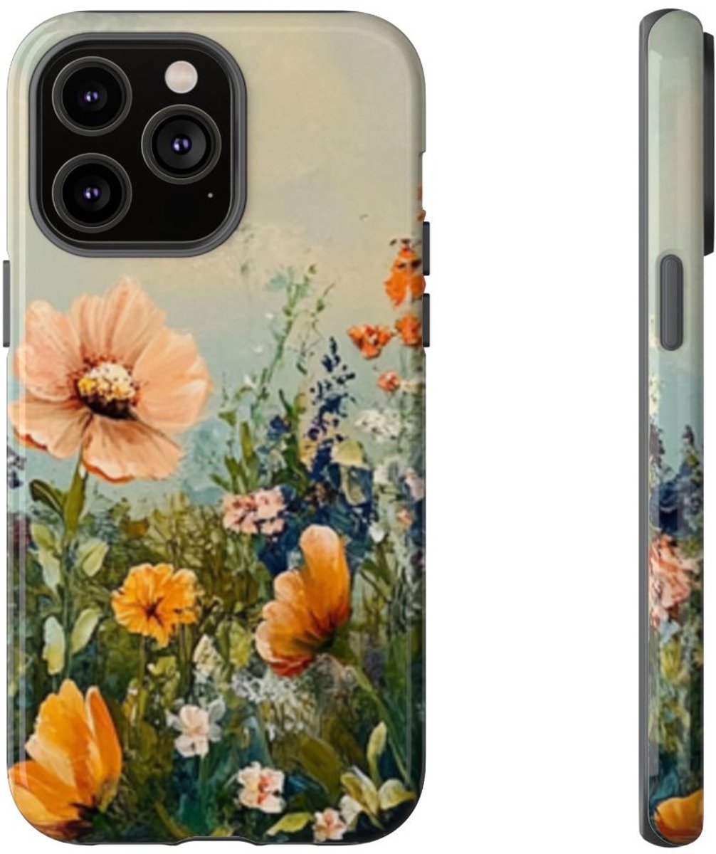 Schildering van Wildbloemenveld – Telefoonhoesje Geschikt voor iPhone 14 Pro Max
