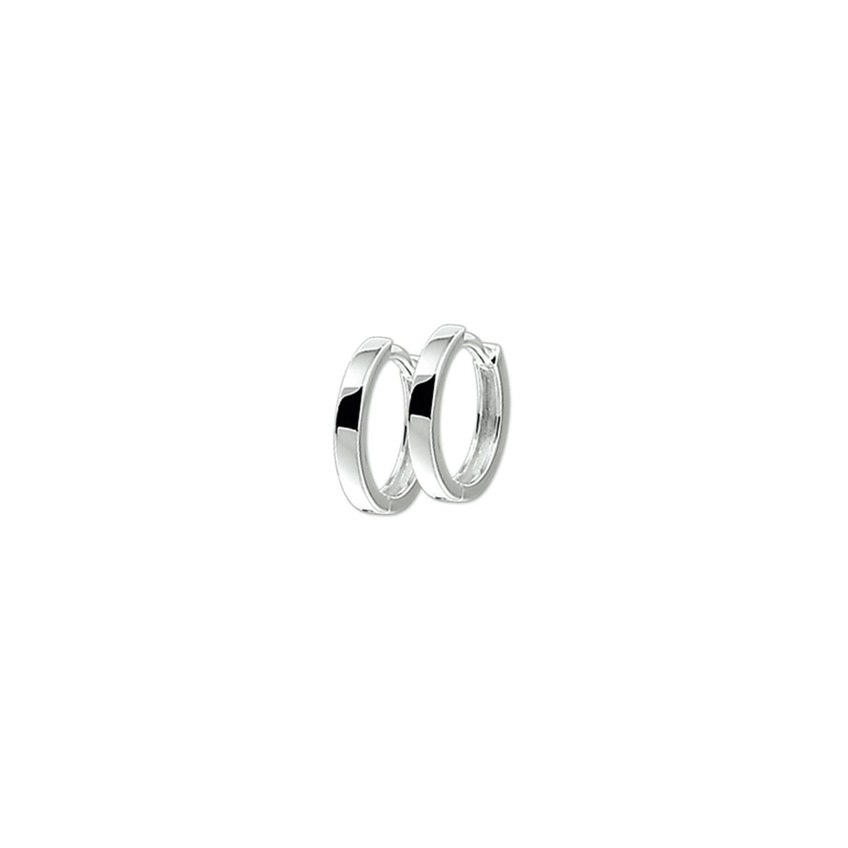 Klapoorringen vlak - 13 mm - Zilver