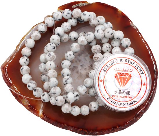 nbeads Ongeveer 120 stuks 8 mm natuurlijke edelsteen edelsteen kralen met 0,8 mm gat voor doe-het-zelf armbanden, halskettingen sieraden maken