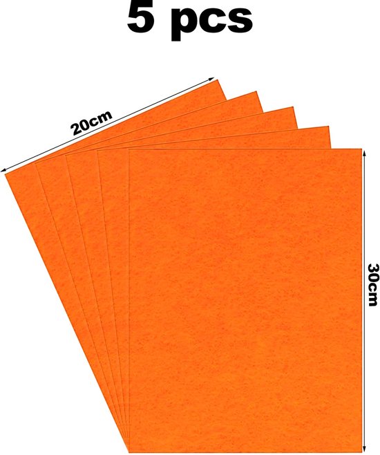Jtnohx Gekleurd vilt, 1,4 mm dikke viltstof, 20 x 30 cm, zacht