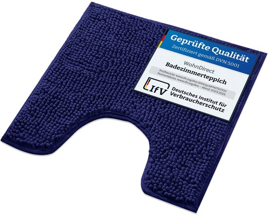 Yimobra U-Shaped Toilet Bath Mat Set 2 Piece - Soft Absorbent Quick