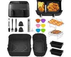 Airfryer Accessoireset - 24-delige set - multifunctioneel - BPA-vrij - siliconen en roestvrij staal
