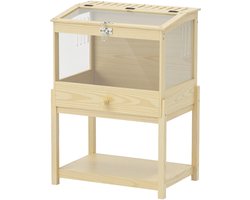 2-Etagen Hamsterkooi met Opklapbaar Deksel - 50x83x103 cm