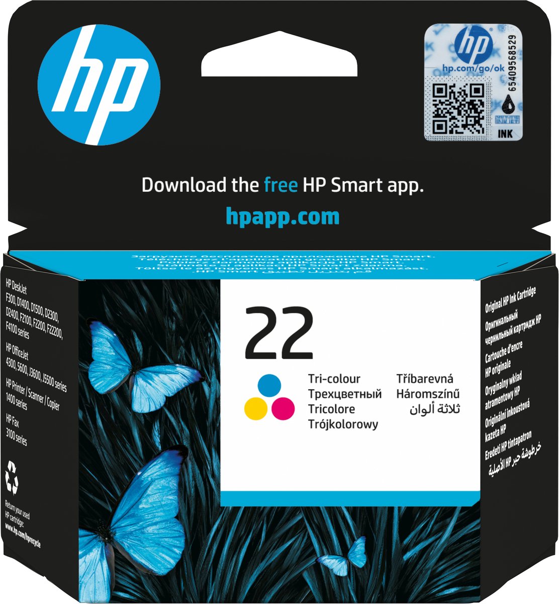 HP Inktcartridge nummer 22 kleur C9352AE