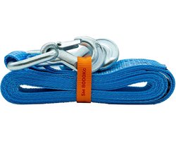 Sleepkabel - Met 2 stalen haken - Voor auto's - Draagvermogen tot 8 ton - 5 meter