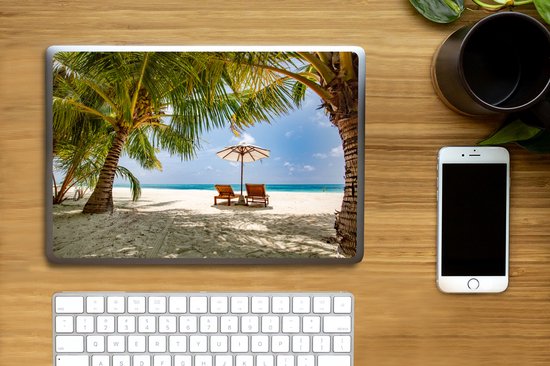 Sticker ordinateur portable - 12,3 pouces - Plage - Chaise de plage - Parasol