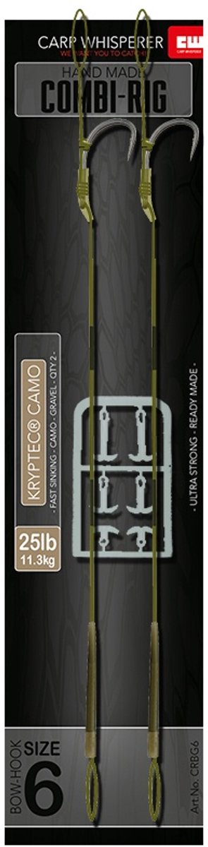 Carp Whisperer - Combi rig - Haak maat: 4 - 2 stuks - Gravel van Carp Whisperer — afbeelding 2