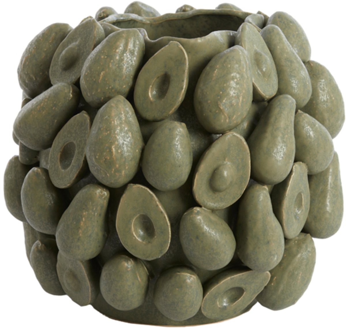 Light & Living Vaas Avocado Keramiek - Olijfgroen