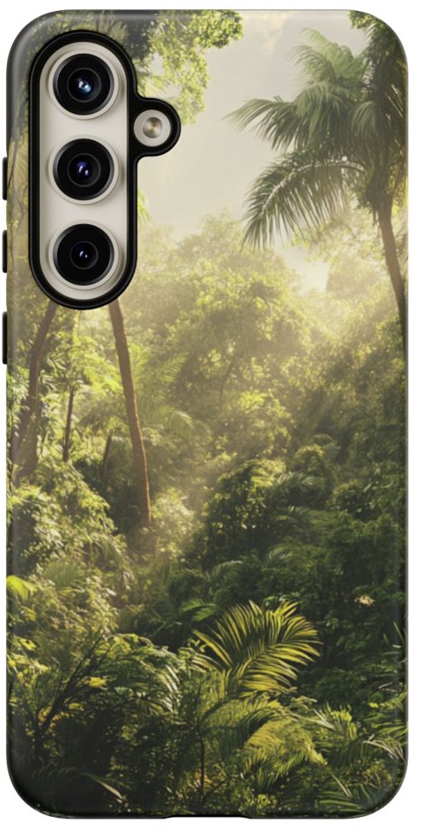 Dichtbegroeid Tropisch Woud – Telefoonhoesje Geschikt voor Galaxy S24 Plus