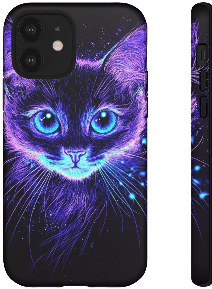 Lichtgevende Kittenkop – Telefoonhoesje Geschikt voor iPhone 12