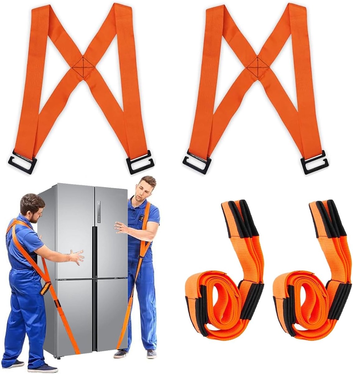 2-person carrying strap - moving belt - improved and thickened carrying strap - transport belt - furniture carrying strap - easy lifting - load capacity 110 kg - ergonomisch ontwerp - zware lasten tillen