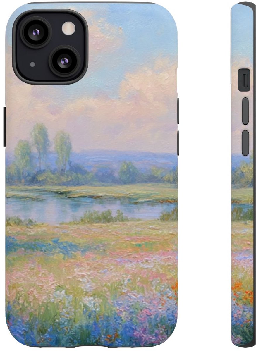 Lentelandschap met Bloeiende Kersenbloesems – Telefoonhoesje Geschikt voor iPhone 13
